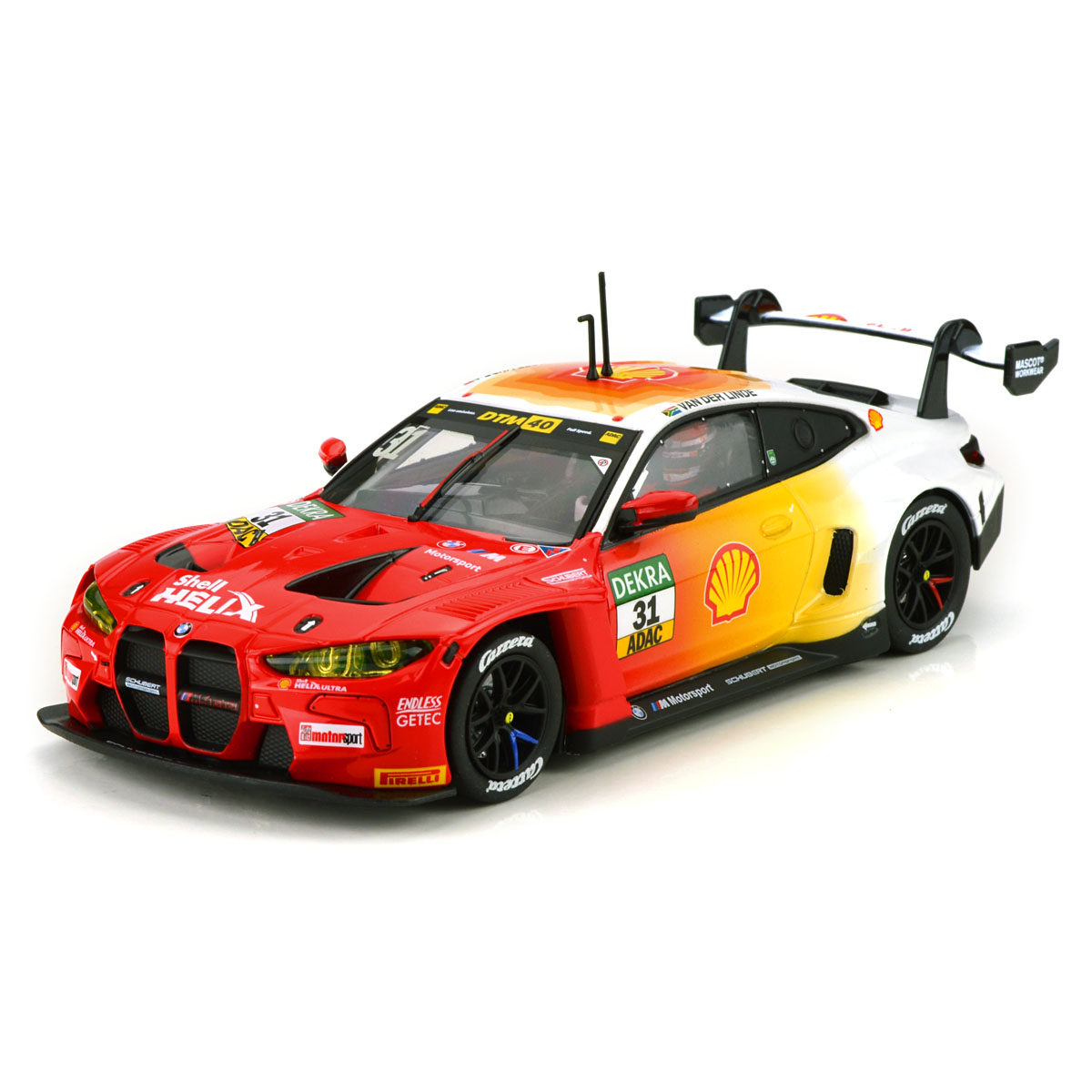 Carrera BMW M4 GT3 DTM – Sheldon Van Der Linde N°31, échelle 1:43, Slot Car, Dès 6 Ans
