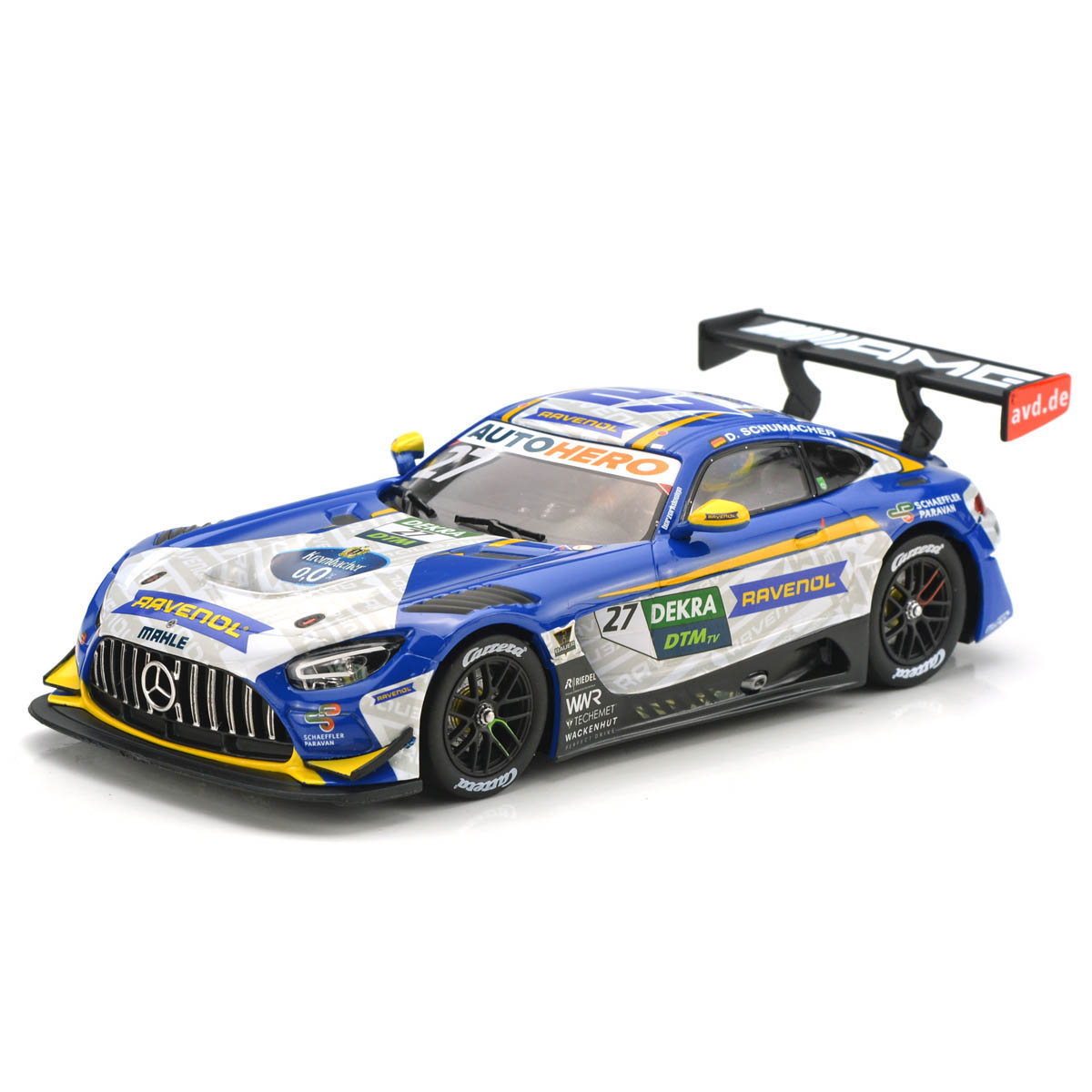 Carrera Digital 132 Mercedes-AMG GT3 Evo Team HRT No.4 DTM 2023 – Voiture Slot Car