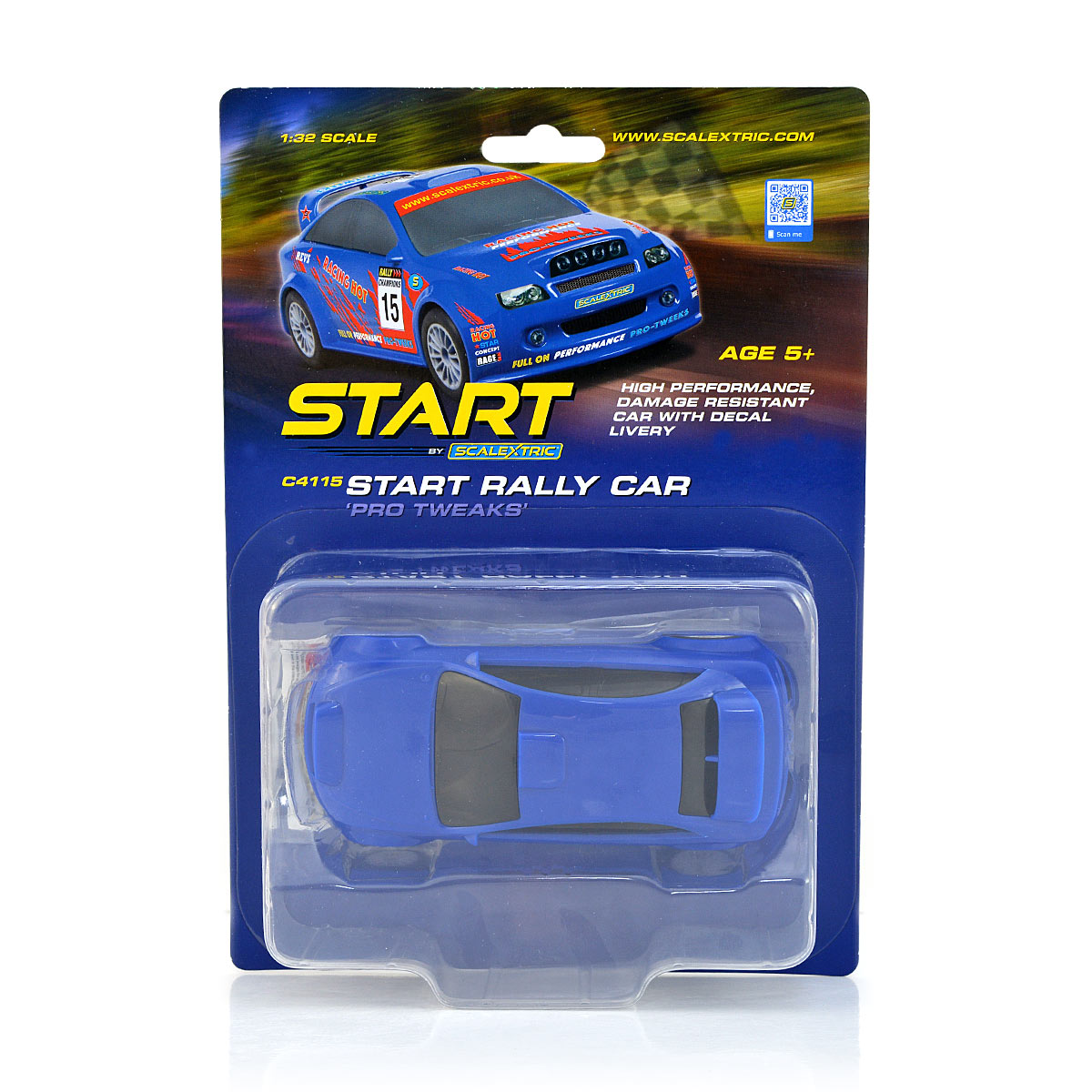 Scalextric Start Rally Style Car Team Modified 1:32 Slot Race Car C4116 
