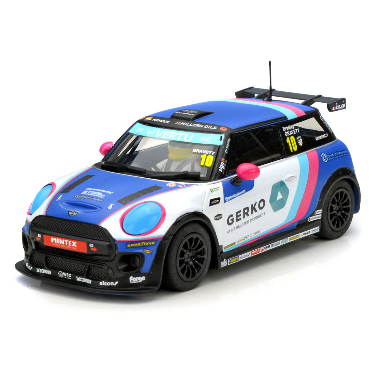 Scalextric 1/32 スロットカー ミニクーパー F56 ミニカー Scalextric Mini Cooper F56 No.10 Bradley Gravett 2024 (C4410)