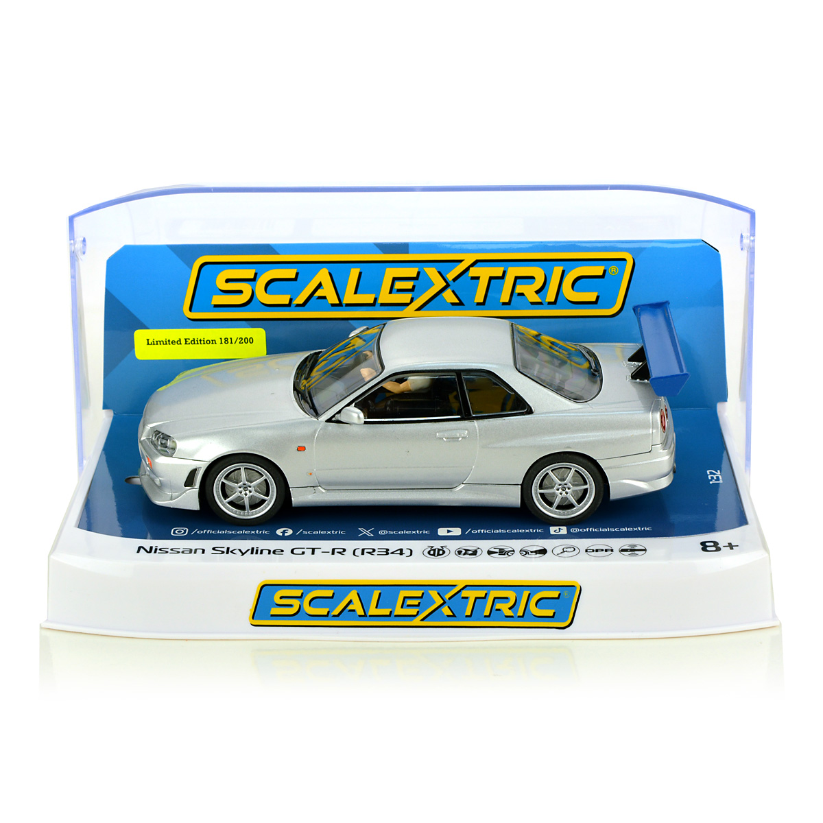 Scalextric Nissan Skyline GT-R R34 Plain Silver - PSR Limited