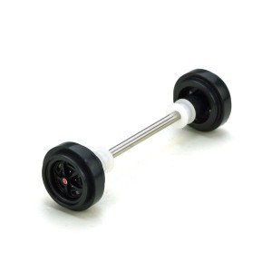 Pioneer Front Axle Assembly - Mag 500 Style Black Wheels