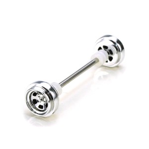 Pioneer Front Axle Assembly - Bassett Style Chome Wheels