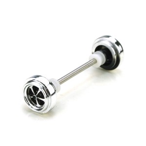 Pioneer Front Axle Assembly - Crager Mag Style Chrome Wheels