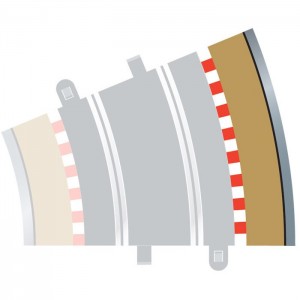 Scalextric Radius 3 Curve Outer Borders 22.5 Degree x4 C8224