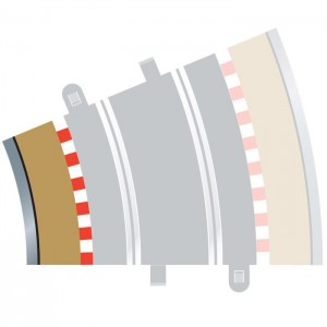 Scalextric Radius 3 Curve Inner Borders 22.5 Degree x4 C8281