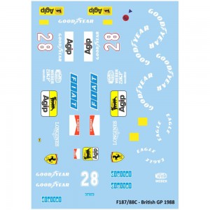 Mitoos Ferrari British GP No.28 Decals