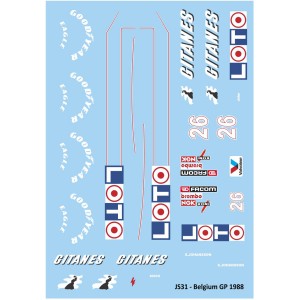 Mitoos Ligier JS31 Belgium GP No.26 Decals