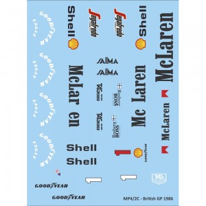 Mitoos McLaren MP4-2C British GP No.1 Decals