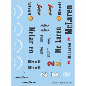 Mitoos McLaren MP4-2C British GP No.2 Decals