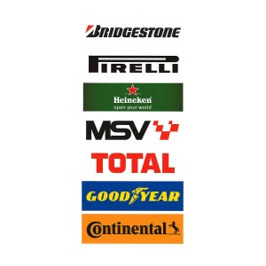 PSR Vinyl Stickers Track Logos C