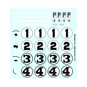 Starfighter Decals 1/24 Ford GT40 MKII Sebring 12h 1966