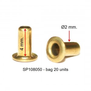 Sloting Plus Brass Eyelets Ø2 x 4mm x20