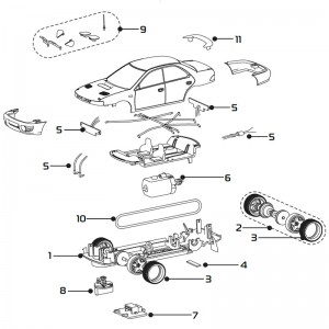 Scalextric LEDs Front & Rear Subaru Impreza WRX