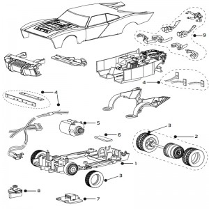 Scalextric Rear Axle Assembly Batmobile 2022