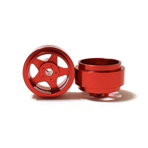 Staffs Aluminium Wheels 5-Spoke Red 15.8x8.5mm