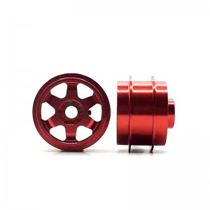 Staffs Aluminium Air Wheels 6-Spoke Red 15.8x10mm