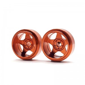 Staffs Aluminium Wheels 5-Spoke Deep Dish Orange 15.8x8.5mm