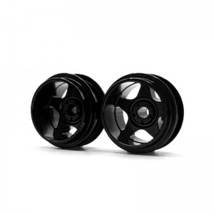 Staffs Aluminium Air Wheels 5-Spoke Deep Dish Black 15.8x10mm