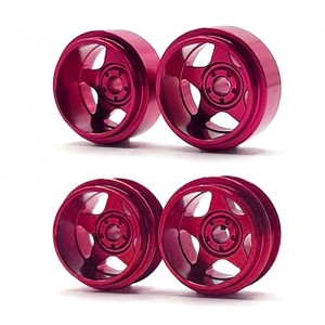 Staffs Aluminium Wheels 5-Spoke Deep Dish Pink Front & Rear 15.8mm