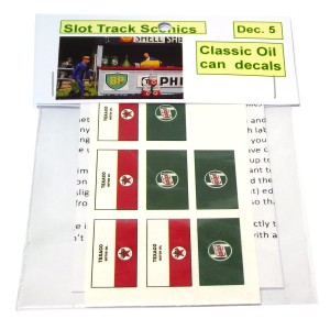 Slot Track Scenics Classic Oil Can Decals