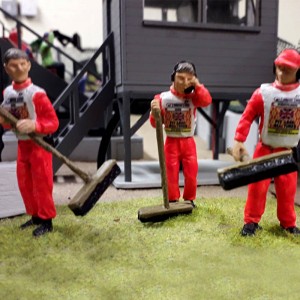 Slot Track Scenics Marshals with Brooms & Decals Pack D
