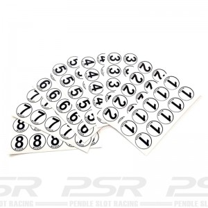 Mitoos 80 Race Numbers 1-8 Decals