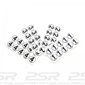 Mitoos 40 Race Numbers 1-4 Decals