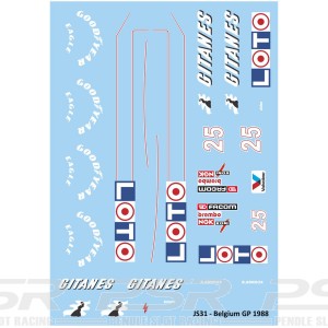 Mitoos Ligier JS31 Belgium GP No.25 Decals