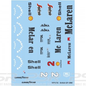 Mitoos McLaren MP4-2C British GP No.2 Decals
