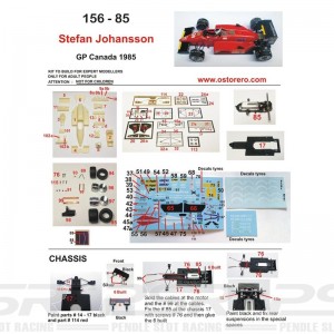 Ostorero Ferrari 156/85 No.28 GP Canada 1985 Kit