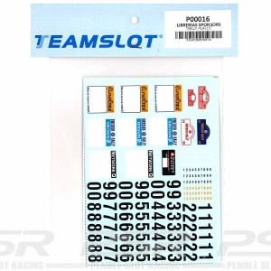 Team Slot Rally Plates Decals