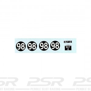 PSR Jaguar Mk1/Mk2 No.98 Door Numbers & BUY 12 Reg Decals