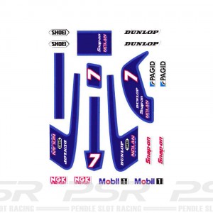 PSR Vinyl Stickers PCS Sidecar Racing No.7