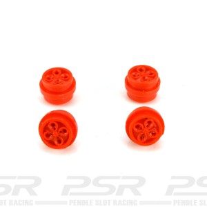 Scalextric Plastic Wheels Medium F1/Saloon Red x4