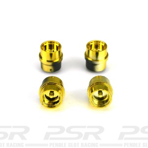 Scalextric Plastic Wheels Wide F1/Saloon Gold x4