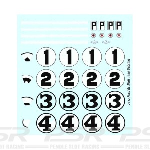 Starfighter Decals 1/24 Ford GT40 MKII Sebring 12h 1966