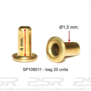 Sloting Plus Brass Eyelets Ø1.5 x 4mm x20