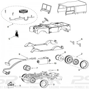 Scalextric LEDs Front & Rear Land Rover Series 1