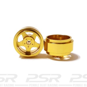 Staffs Aluminium Wheels 5-Spoke Gold 15.8x8.5mm