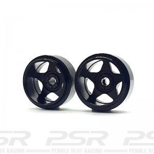 Staffs Aluminium Wheels 5-Spoke Deep Dish Black 15.8x8.5mm