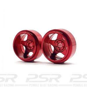 Staffs Aluminium Wheels 5-Spoke Deep Dish Red 15.8x8.5mm