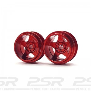 Staffs Aluminium Air Wheels 5-Spoke Deep Dish Red 15.8x10mm