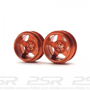 Staffs Aluminium Air Wheels 5-Spoke Deep Dish Orange 15.8x10mm