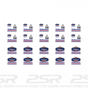 Slot Track Scenics Classic Pit Crew Decals - Williams Rothmans
