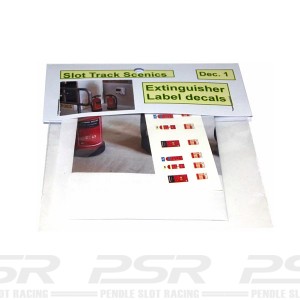 Slot Track Scenics Extinguisher Label Decals STS-DEC1