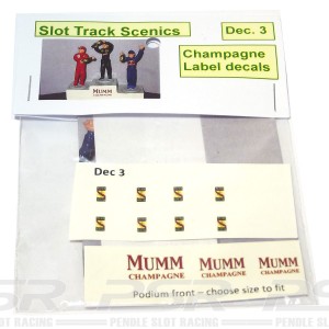 Slot Track Scenics Champagne Bottle Decals
