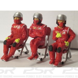 Slot Track Scenics Seated Pit Crew & Chairs Pack A