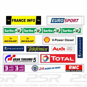 Slot Track Scenics Le Mans Logos Kit A