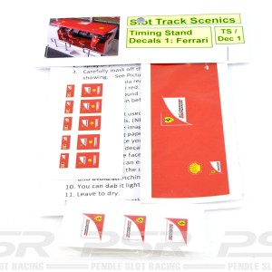 Slot Track Scenics Timing Stand Decals Red
